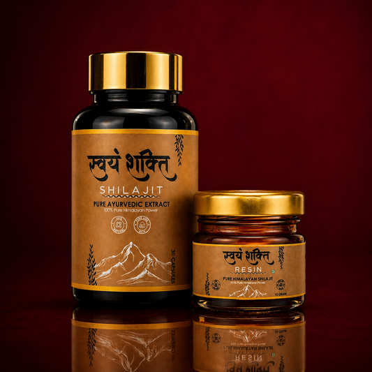 Swayam Shakti Pure Shilajit Combo | Capsule (30) + Resin (10g) | Himalayan Shilajit