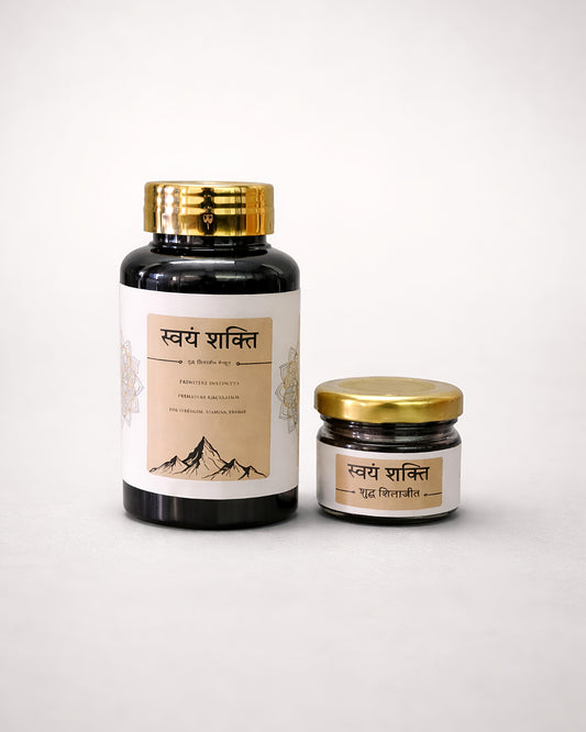 Swayam Shakti Pure Shilajit Combo | Capsule (30) + Resin (10g) | Himalayan Shilajit