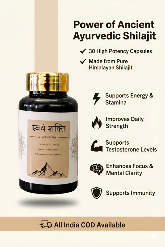 Swayam Shakti Pure Shilajit Capsule | 30 Capsules | Pure Himalayan Shilajit